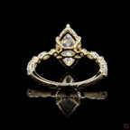 Yellow Gold Marquise Diamond Halo Ring