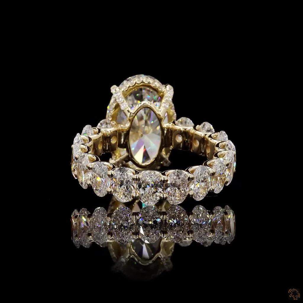 Yellow Gold Oval Diamond Ring