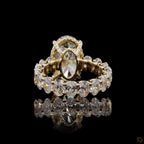 Yellow Gold Oval Diamond Ring