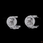 White Gold Round Diamond Stud Earrings