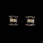 Yellow Gold Cushion Diamond Stud Earrings