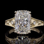 Yellow Gold Cushion Diamond Ring