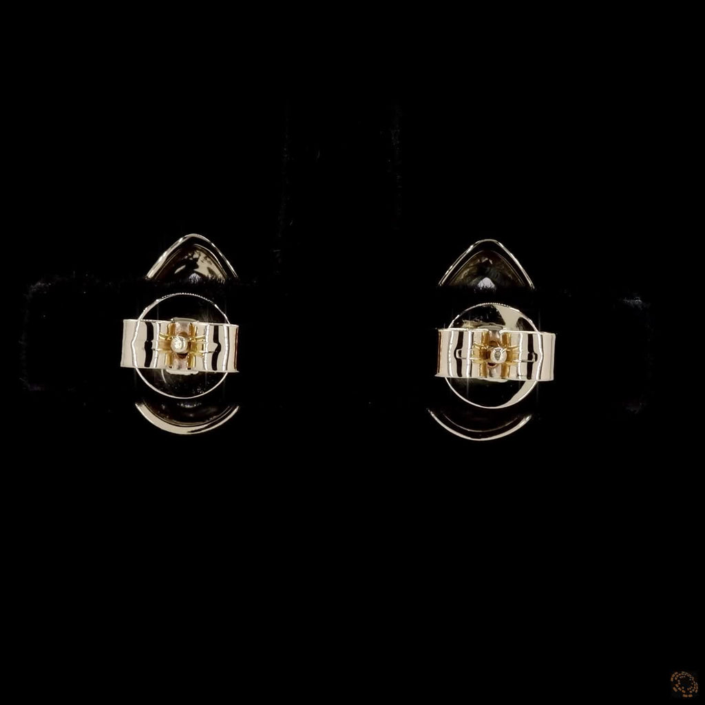 Yellow Gold Pear Diamond Stud Earrings