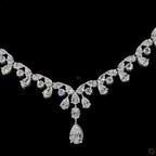 White Gold Pear Diamond Necklace