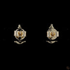 Yellow Gold Pear Diamond Stud Earrings