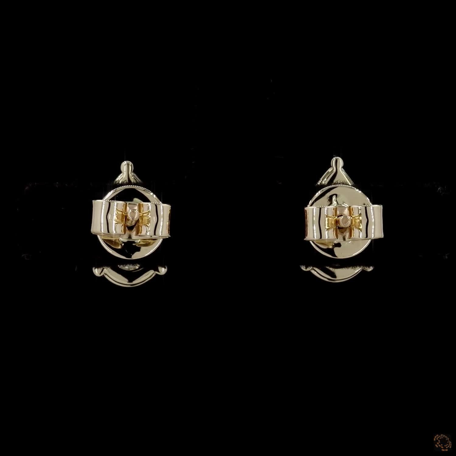 Yellow Gold Pear Diamond Stud Earrings