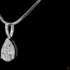 White Gold Pear Diamond Pendant