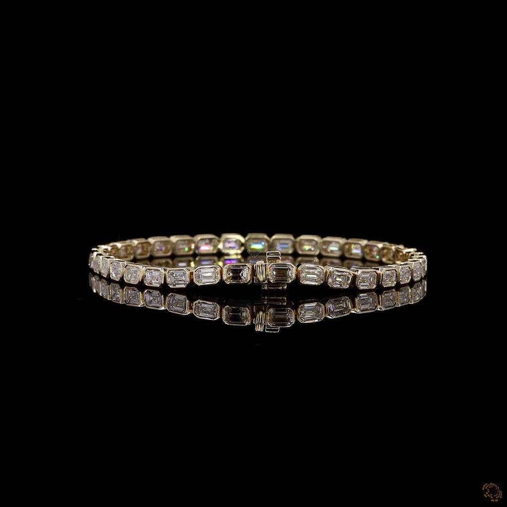 Yellow Gold Emerald Diamond Bracelet