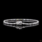 White Gold Baguette & Round Diamond Bracelet