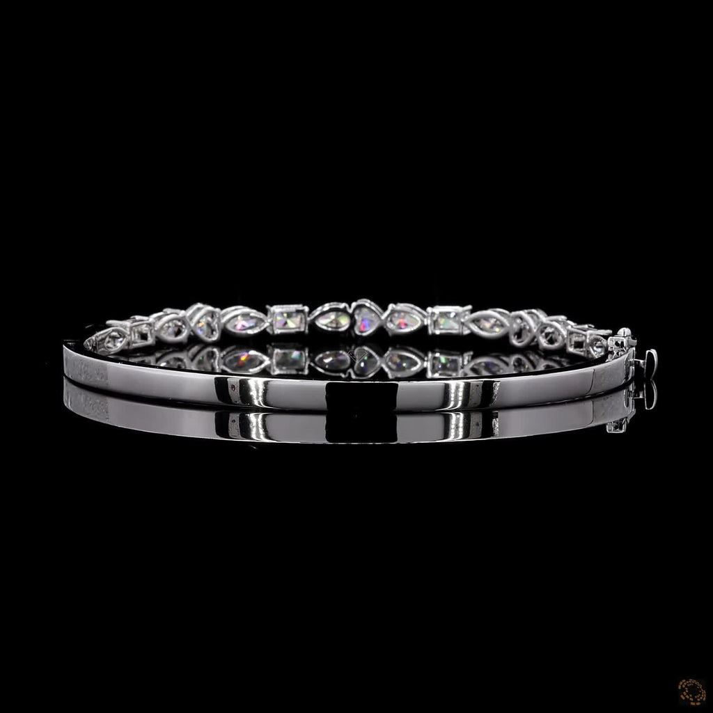 White Gold Multi-Shape Diamond Bracelet