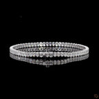 White Gold Oval Diamond Bracelet