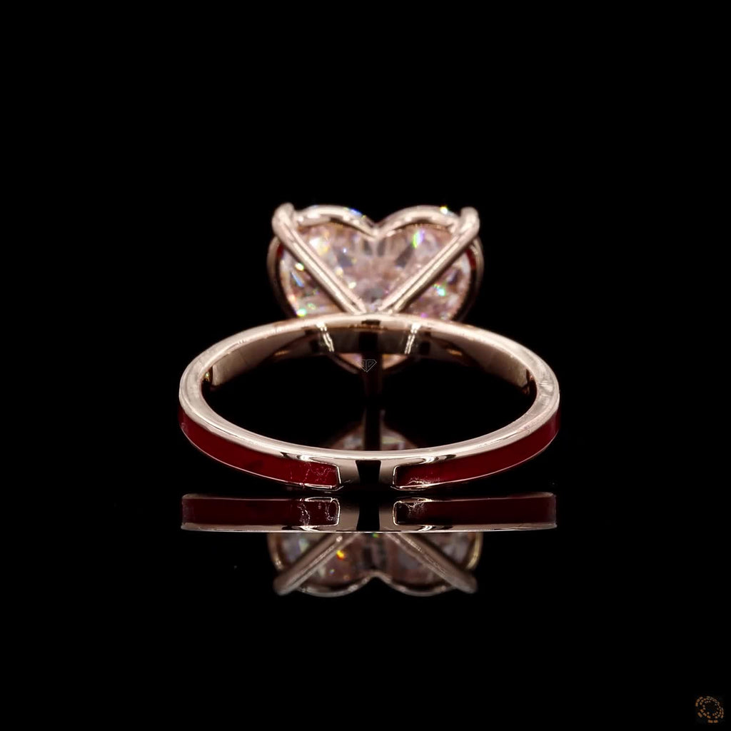 Rose Gold Heart Diamond Ring