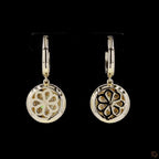 Yellow Gold Round Diamond Earrings