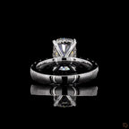 White Gold Cushion Diamond Halo Ring