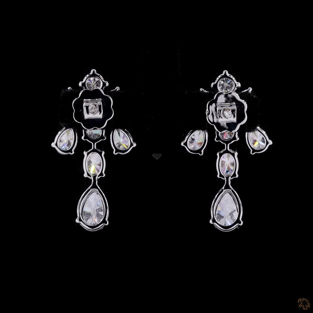 White Gold Multi-Shape Diamond Earrings