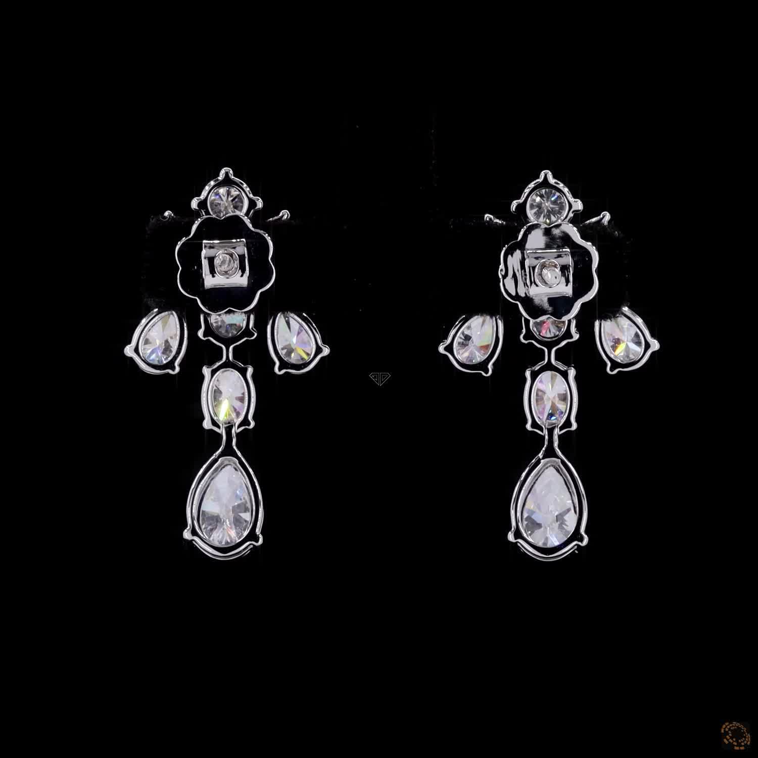 White Gold Multi-Shape Diamond Earrings