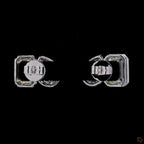 White Gold Pear & Emerald Diamond Earrings