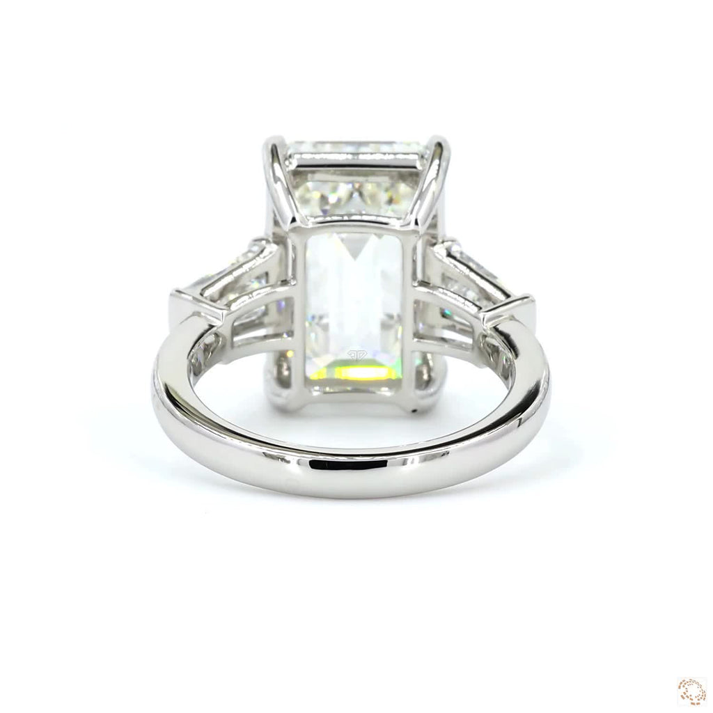White Gold Emerald Cut Diamond Ring