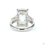 White Gold Emerald Cut Diamond Ring