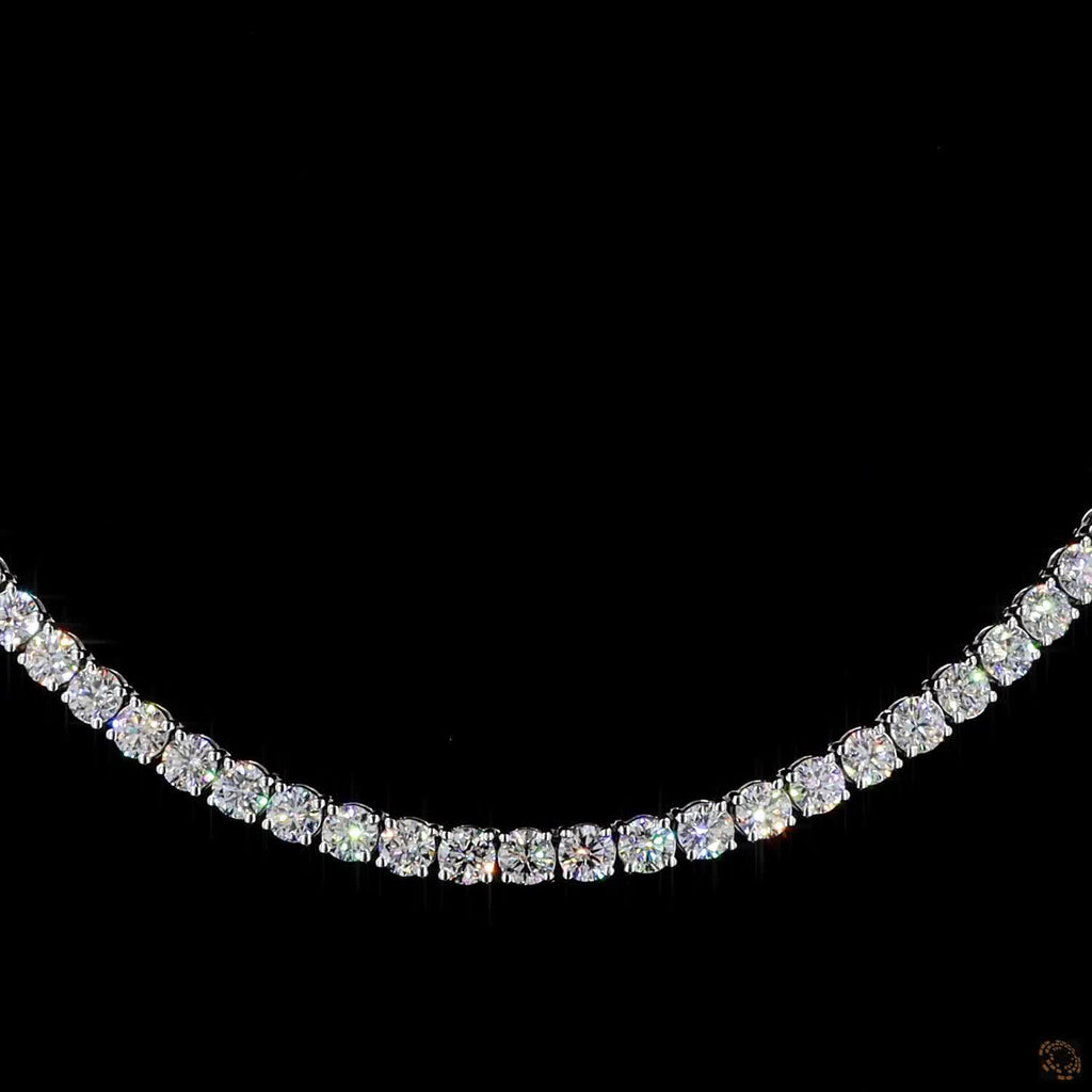 White Gold Round Diamond Necklace