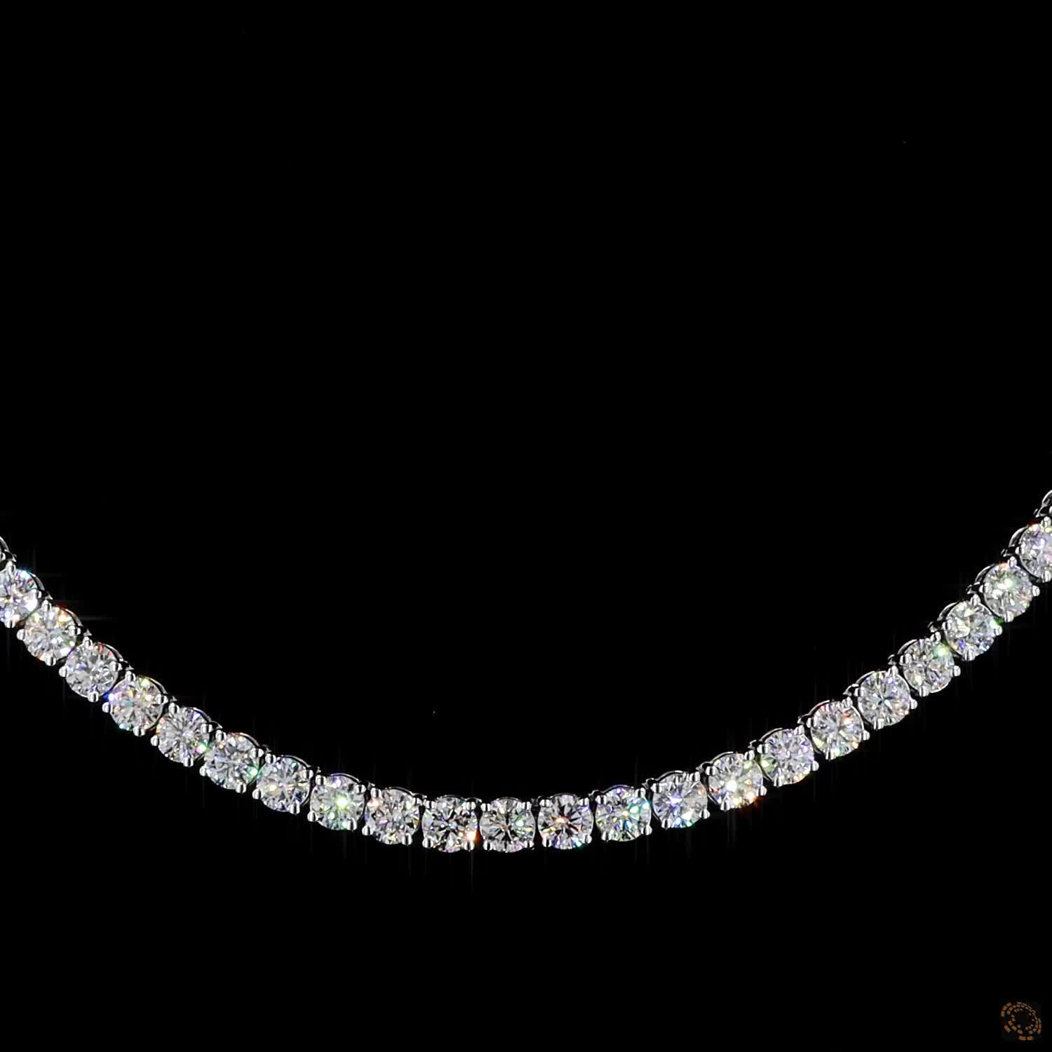 White Gold Round Diamond Necklace