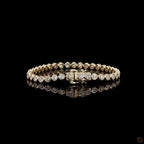 Yellow Gold Round Diamond Bracelet