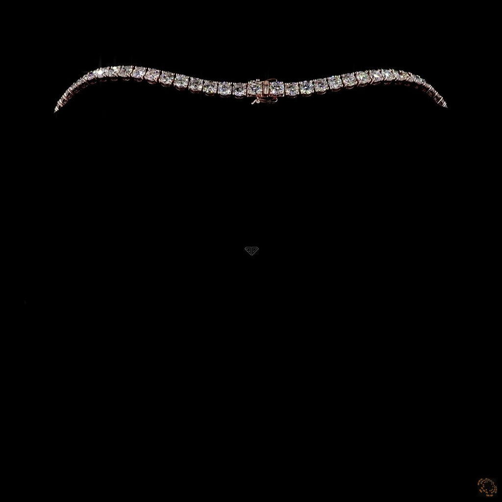 Rose Gold Round Diamond Necklace