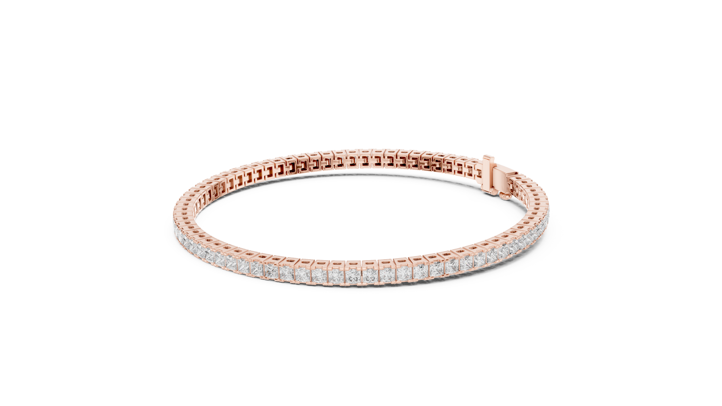 Princess Cut Diamond Tennis Bracelet