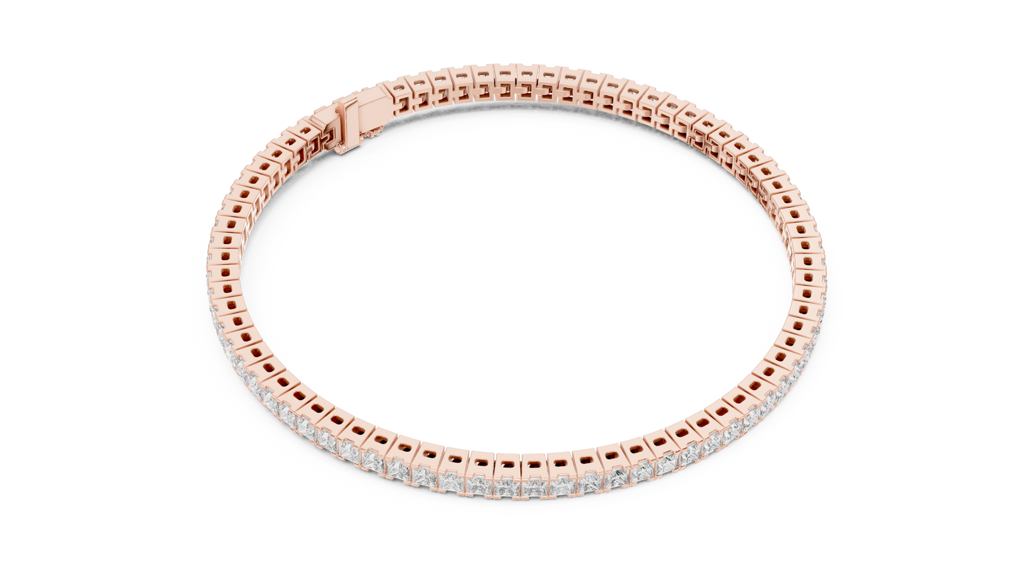 Princess Cut Diamond Tennis Bracelet