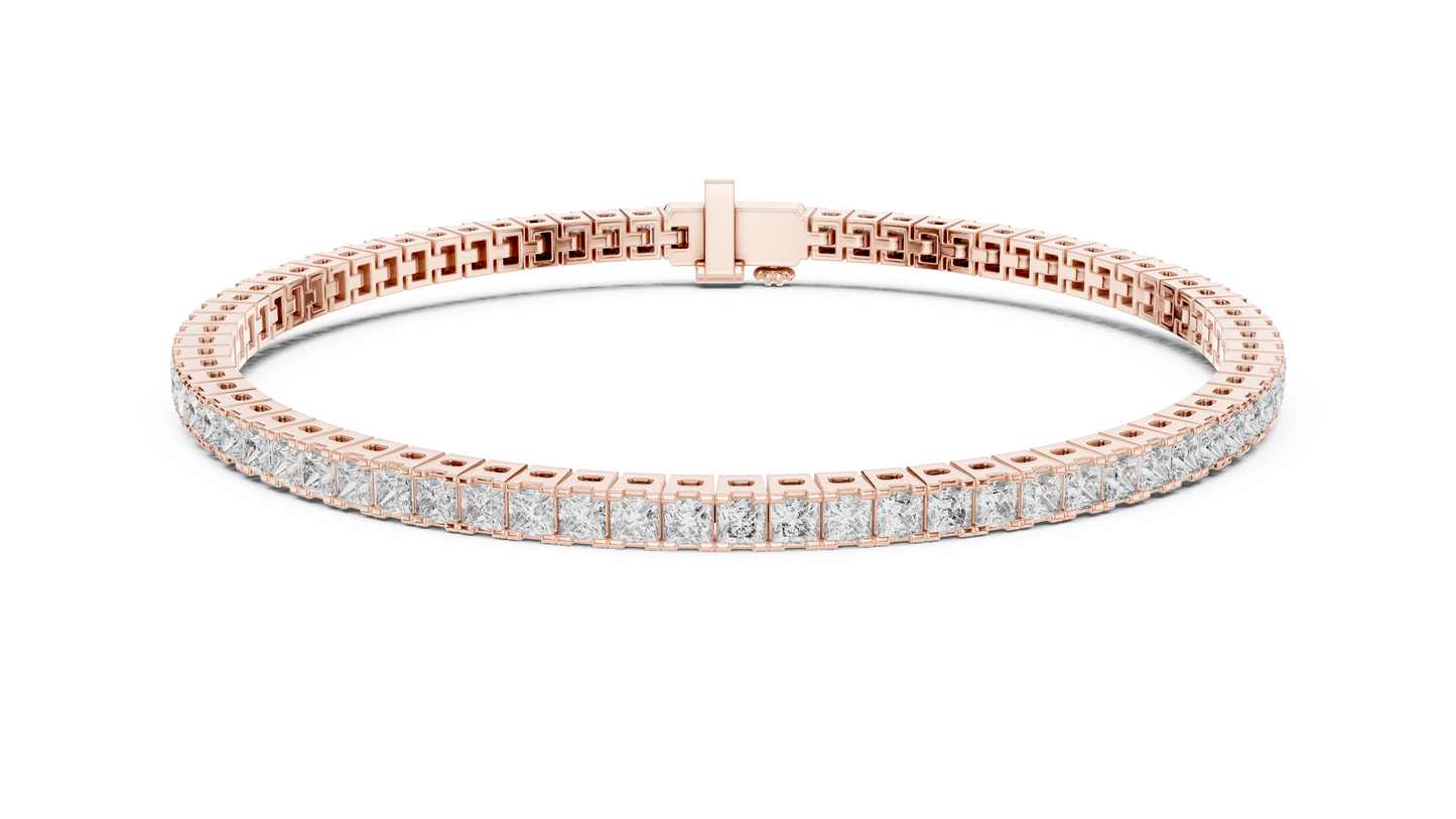 Princess Cut Diamond Tennis Bracelet