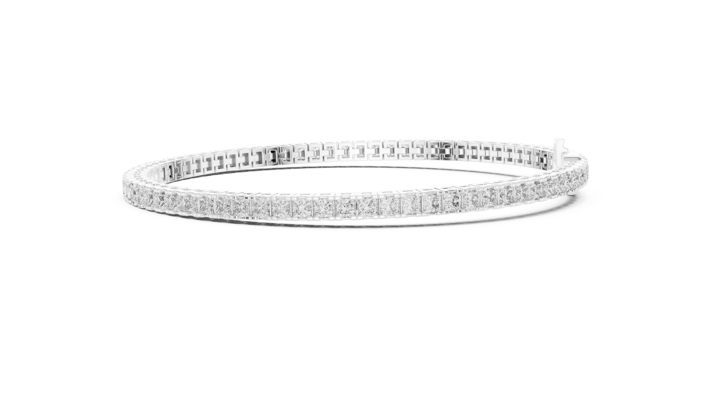 Princess Cut Diamond Tennis Bracelet