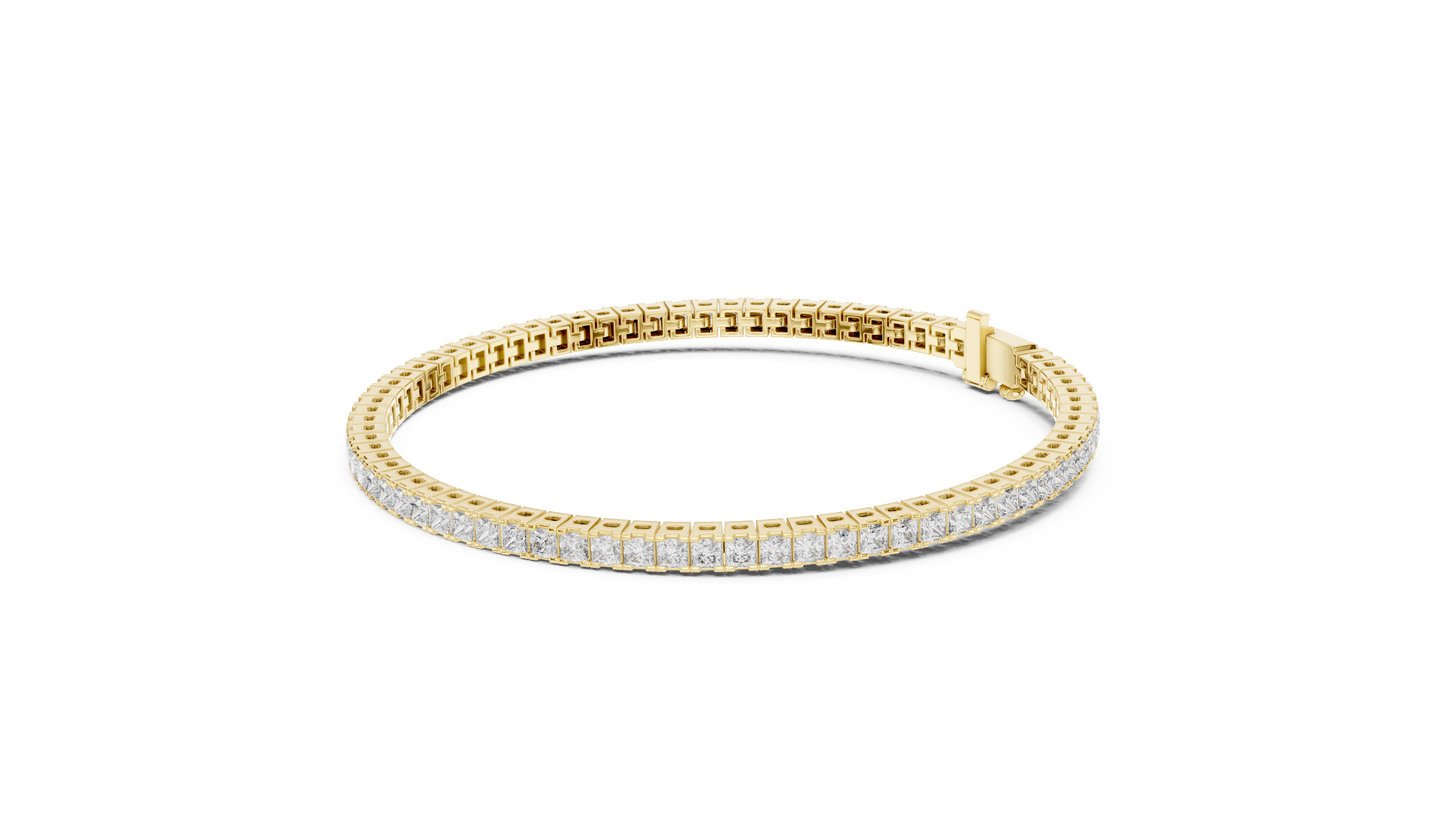 Princess Cut Diamond Tennis Bracelet