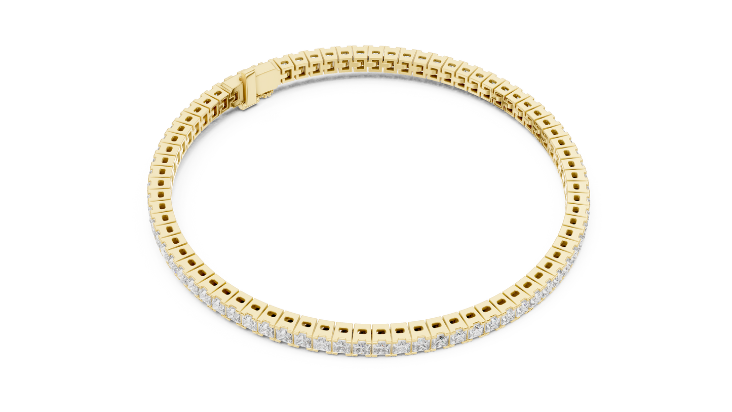 Princess Cut Diamond Tennis Bracelet