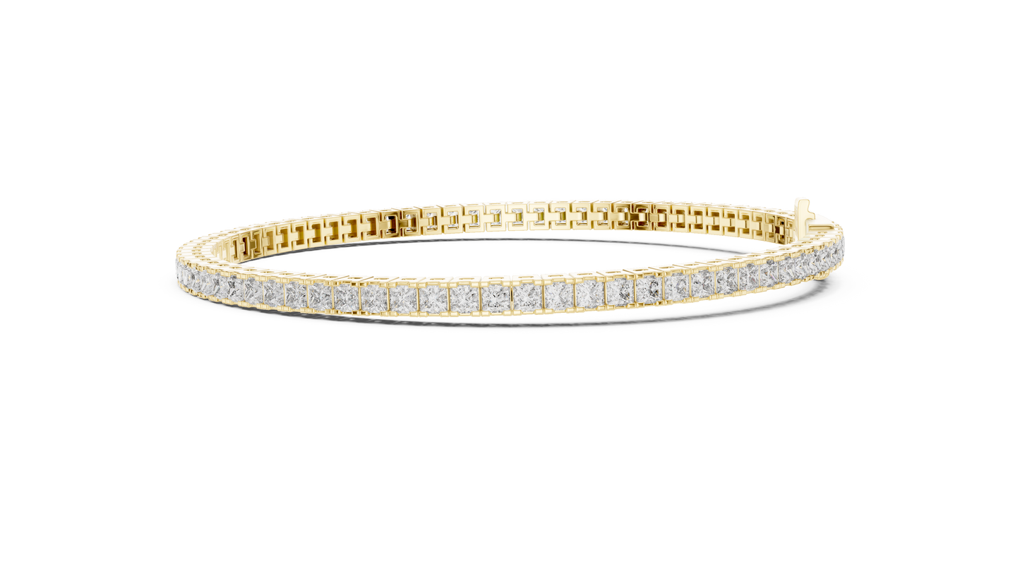 Princess Cut Diamond Tennis Bracelet