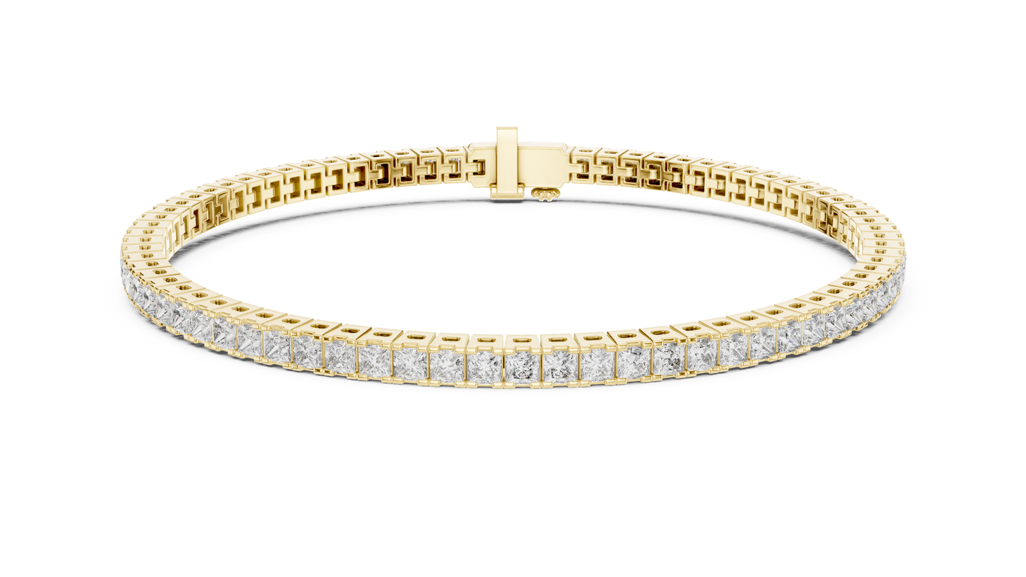 Princess Cut Diamond Tennis Bracelet