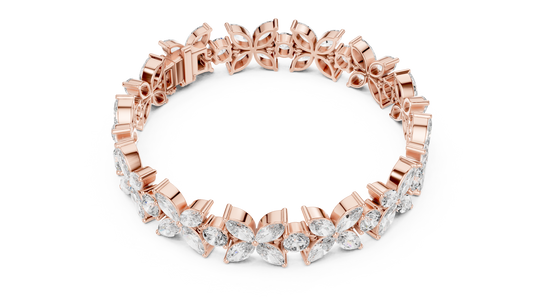Marquise Diamond Flower Bracelet