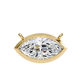 Modern Evil Eye Necklace | Bezel Set Marquise Diamond Pendant