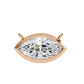 Modern Evil Eye Necklace | Bezel Set Marquise Diamond Pendant