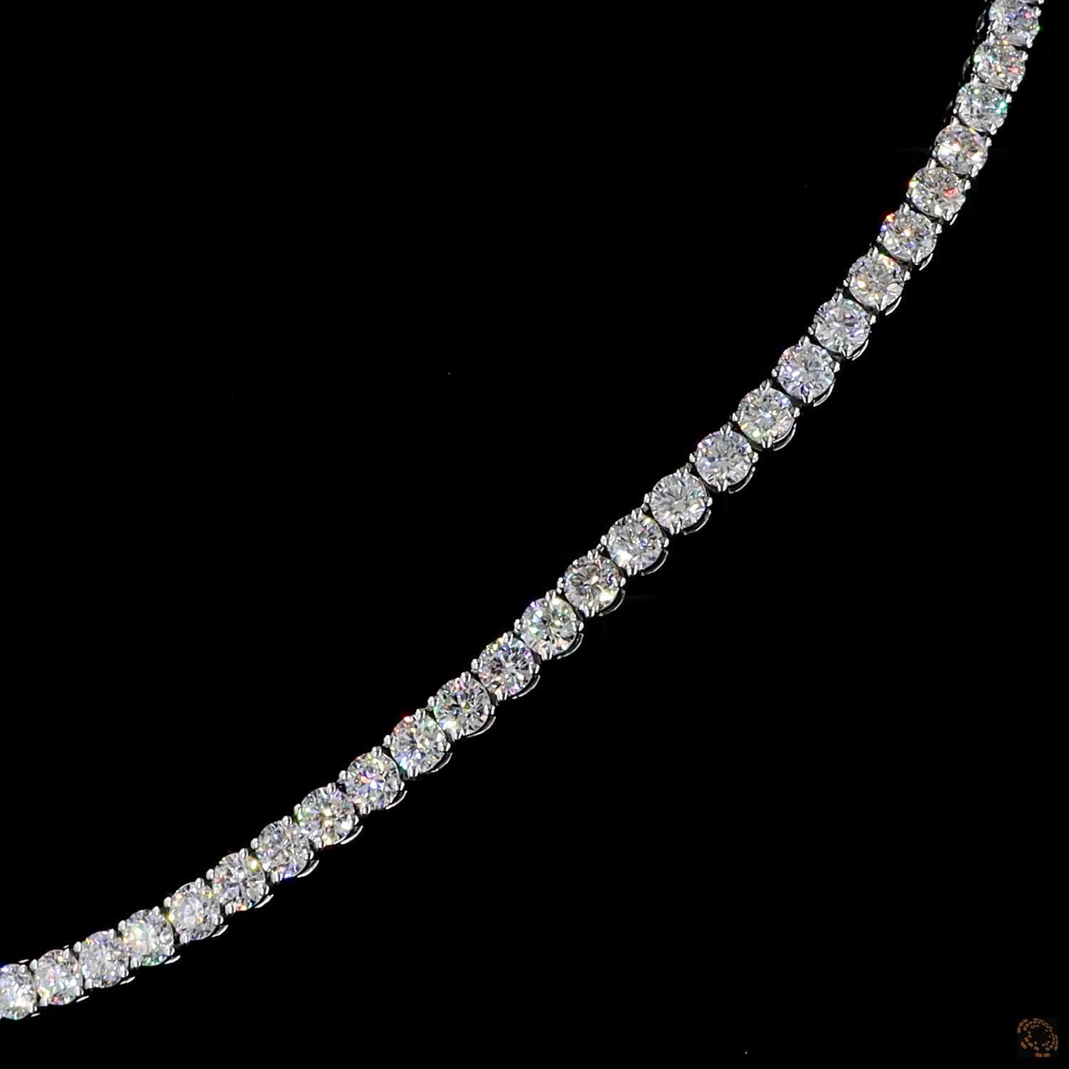 White Gold Round Diamond Necklace