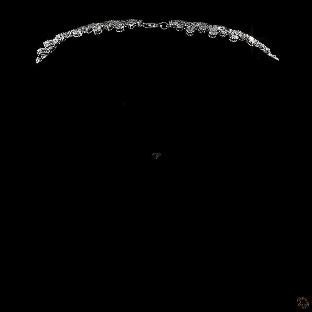 White Gold Pear Diamond Necklace