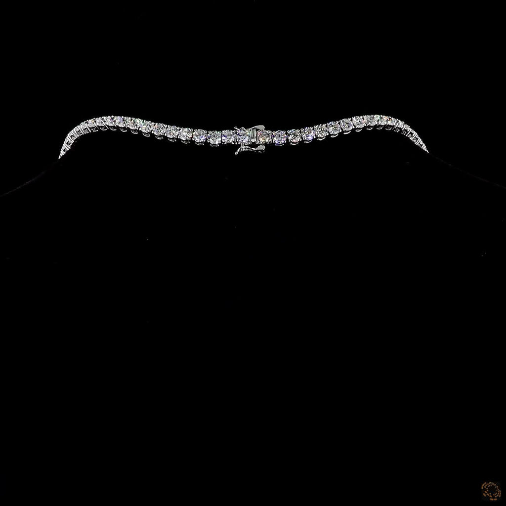 White Gold Round Diamond Necklace