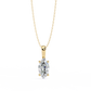 Marquise Cut Solitaire Necklace | Classic Diamond Pendant for Women