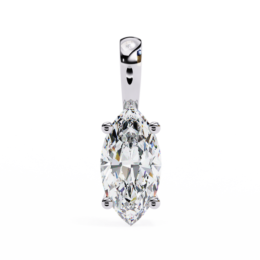 Marquise Cut Solitaire Necklace | Classic Diamond Pendant for Women
