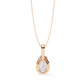 Pear Shaped Solitaire Necklace | Teardrop Diamond Pendant