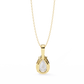 Pear Shaped Solitaire Necklace | Teardrop Diamond Pendant