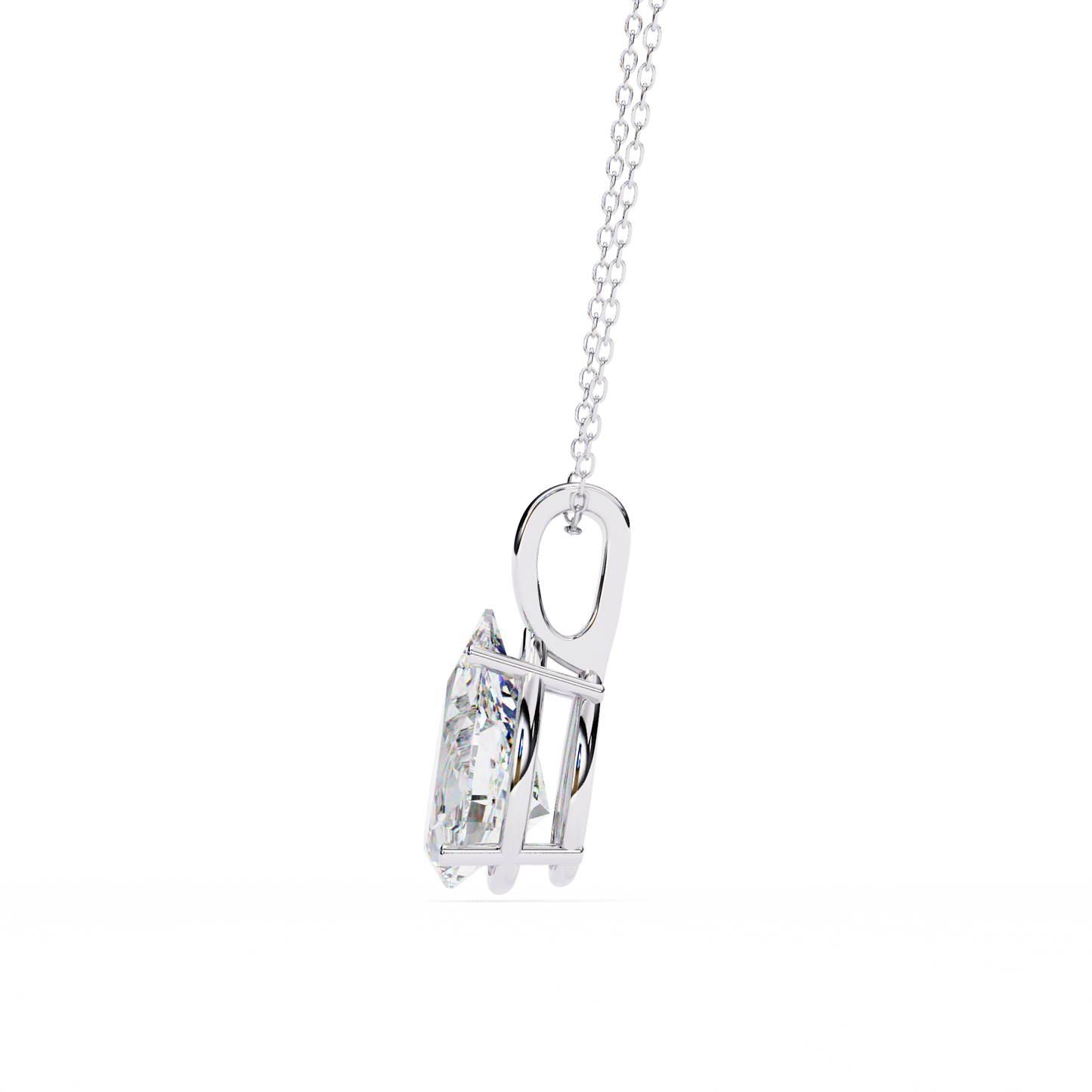 Pear Shaped Solitaire Necklace | Teardrop Diamond Pendant