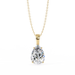 Pear Shaped Solitaire Necklace | Teardrop Diamond Pendant