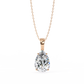 Pear Shaped Solitaire Necklace | Teardrop Diamond Pendant