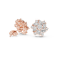 Diamond Flower Cluster Stud Earrings