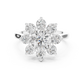 Round Diamond Flower Cluster Ring